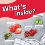 FITNE Strawberry Herbal Detox Tea Fruity Myrobalan Rhubard Senna Infusion Cleansing High Antioxidant No Calories Stevia Sweetener, 12 Tea Bags - Image 7