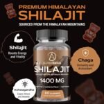 Shilajit Gummies 1400mg – Pure Himalayan Complex with Ashwagandha, Chaga, Fulvic Acid & 85+ Trace Minerals – Vegan & Sugar-Free – 60 Gummies - Image 3