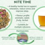 Nite Time Premium Herbal Loose Tea – Mood & Relaxation & Sleep – Rooibos & Lemon Balm & Chamomile & Hibiscus & Lavender & more (100g) - Image 4