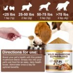 Premium Mushroom Powder for Dogs & Cats, Organic Mushrooms for Immune Boost, Gut & Heart Support, Brain Health – Fast Absorption, Natural Bacon Flavor 120g - Image 3