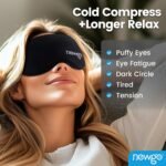 NEWGO Cooling Gel Eye Mask, 3D Blocking Lights Weighted Sleep Mask, Reusable Zero Eye Pressure Gel Eye Mask for Puffiness, Dark Circles, Dry Eyes, Headaches - Image 3