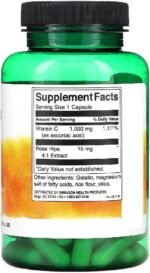 Swanson - Vitamin C with Rose HIPS 1000mg | High-Potency Immune & Antioxidant Support | 90 Capsules - Image 3