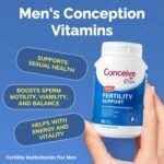 CONCEIVE PLUS Male Fertility Supplements - Boost Sperm Count, Motility & Libido - Maca Root, Folic Acid, L-Arginine, Zinc & Magnesium - Multivitamin for Men’s Health & Fertility Support, 60 Caps - Image 4