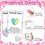party greeting 40 Set Glitter Pocket Heart Hug Emotional Support Gifts Mental Health Anxiety Relief Positivity Autism Fidget Gift Stress Relief Gift for Boy Girls Back to School Favor - Image 4