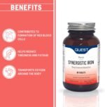 Quest Synergistic Iron 15mg Tablets with Vitamin B, C & Copper. Helps Reduce Tiredness & Fatigue Plus Formation of Red Blood Cells & Immune Support. Vegan & Gluten Free Formula. (90 Capsules) - Image 3