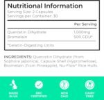Quercetin & Bromelain Supplement | 60 Capsules -30 Servings | Powerful Antioxidant | 1000mg Quercetin (from Sophora japonica) and 500 GDU Bromelain (from Pineapple) per Serving | Love Life Supplements - Image 4