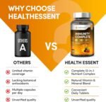 Complete Immune System Booster – 275mg Antioxidant & Vitamin Complex with Elderberry, Vitamin C, Vitamin D3, Zinc, Selenium & More (2 Month Supply) – 120 Vegan Tablets - Image 3