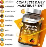 Complete Immune System Booster – 275mg Antioxidant & Vitamin Complex with Elderberry, Vitamin C, Vitamin D3, Zinc, Selenium & More (2 Month Supply) – 120 Vegan Tablets - Image 4