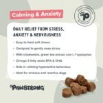 Calming & Anxiety Soft Chew Dog Supplements - Daily Relief from Stress, Anxiety & Nervousness with Chamomile, Green Tea, L-Tryptophan with Omega 3 EPA & DHA – 60 Soft Chews - Image 4