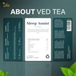 Ved Sleep Assist Herbal Tea Relaxing Bedtime Blend for Deep Sleep & Calm Nights Includes Chamomile, peppermint and honey Herbal Tea 20 Bags (1.50gm) - Image 3