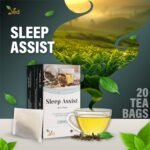Ved Sleep Assist Herbal Tea Relaxing Bedtime Blend for Deep Sleep & Calm Nights Includes Chamomile, peppermint and honey Herbal Tea 20 Bags (1.50gm) - Image 4