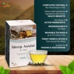 Ved Sleep Assist Herbal Tea Relaxing Bedtime Blend for Deep Sleep & Calm Nights Includes Chamomile, peppermint and honey Herbal Tea 20 Bags (1.50gm) - Image 5