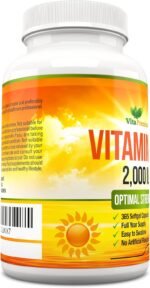 Vitamin D 2,000 IU, Optimal Strength Vitamin D3 Supplement, 365 Easy to Swallow Softgels - Full Year Supply - Image 4