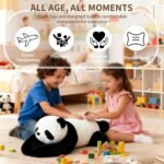 Weighted Stuffed Animal for Kids & Adults, Hugging Pillow for Anxiety Relief & Sleep Support, Weighted Animals for Adults (Panda) - Image 4