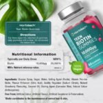 Biotin Hair Growth Gummies for Teens 10000mcg | 60 Count | Hair and Skin Supplement for Teenagers | Strawberry Flavour Tablet Alternative | Vegetarian and Vegan | by Horbaach - Image 4