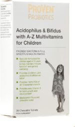 Pro-Ven Probiotics for Children (4-16) A-Z Multivitamins Supplement for Gut Health, Immunity & Energy 2.5 Billion CFU Friendly Bacteria 30 Blackcurrant Chewable Tablets - Image 3