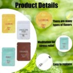 4 Pcs Breathing Necklace Flavoured Filters, Breathing Necklace with Flavoured, Stress Relief Accessory,Mint, Lemon, Orange, Tasteless Options, Portable Anxiety Management Tool - Image 4