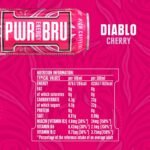 𝐏𝐖𝐑-𝐁𝐑𝐔 Diablo Cherry 12 Pack Big Can Energy Drink with High Caffeine, Taurine and Vitamins - 12 x 500ml Cans - Image 3