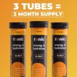 Tonic Health Energy and Hydration Tablets - 15 Vitamins, Minerals, Plants with Panax Ginseng, No Sugar Effervescent Multivitamins - Rehydration Electrolytes Tablets, Mango 60 Count - Image 5