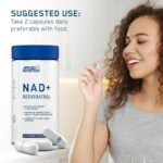 Applied Nutrition NAD+ Resveratrol 500mg per Serving with Vitamin C, Cellular Health, Energy and Healthy Aging Support, Antioxidant Supplement, 60 Capsules (30 Servings) - Image 7