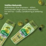 Vatika Naturals Multivitamin Olive Shampoo - 400ml, Enriched With Virgin Olive & Multivitamin, For Anti Fizz - Coats, Conditioning & Softening Hair - Image 4