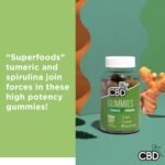 CBDfx 1500mg High Strength Turmeric Spirulina CBD Gummies 25mg Turmeric 10mg Spirulina 25mg CBD per Gummy 60x Bottle (30 Days) - Image 5