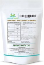 Herbal Magic's Organic Shatavari Root Powder(Asparagus racemosus)-Prized Herb in Ayurveda-Plant of 100 Roots superfood Combi with Milk& Honey - Free from Fillers&Preservatives-300g - Image 3