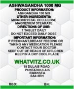 Ashwagandha Root Extract 1000mg 120 Tablets Stress Anxiety Sleep Aid Vegan - Image 3