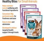 VETIQ Healthy Bites Small Animals Variety Pack, Hamster, Guinea Pig & Rabbit Treats, Odour Care, Nutrition Booster, Immune System Care, Calming Remedy, Dental Care, No Preservatives, 30 g (Pack of 4) - Image 3