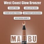 Profusion Cosmetics West Coast Glow Liquid Bronzer Experience Radiant Sun-Kissed Beauty with Vitamin-Infused Liquid Formula, Lightweight, Buildable, Suitable for All Skin Tones (Malibu) - Image 6