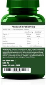 Herbal Magic Vitamin C + Zinc Supplement – Immune Support, Antioxidant Protection, and Skin Health – (60 Capsules) - Image 3