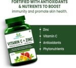 Herbal Magic Vitamin C + Zinc Supplement – Immune Support, Antioxidant Protection, and Skin Health – (60 Capsules) - Image 7