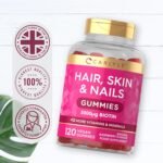 Hair Skin and Nails Gummies | 5000mcg Biotin | 120 Gummies | with Vitamins A, B12, B6, C, D, E & Zinc | Natural Raspberry Flavour | by Carlyle - Image 5