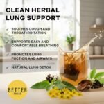 Betterbrand Mullein Tea Bags for Lungs – Herbal Tea for Respiratory Support – Caffeine-Free Loose Leaf Blend with Mullein Leaf Extract – 15 Bags for Lung Health and Wellness - Image 6