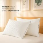 Casabella Pillows - Shredded Memory Foam - Pillow 2 Pack for Neck & Back Support, Shoulder Pain Relief - Breathable Medium Firm Pillows - Hypoallergenic Bedding, Luxury Sleep Experience 50x70cm - Image 4