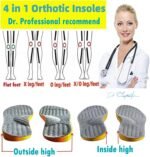 Women Men Posture Correcting Orthotic Insoles 4 in 1 Gel Insoles Flat feet Arch Support Orthopedic overpronation Supination Plantar Fasciitis Metatarsalgia X/O Valgus Varus Shoe Inserts - Image 3