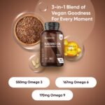 Flaxseed Oil Softgels - 180 Softgels - 1 a Day - 6 Months Supply - Cold-Pressed Omega 3 6 9 Capsules - ALA, Linoleic & Oleic Acid - Vegan, Non-GMO & Gluten-Free - Linseed Oil Supplement - Image 3