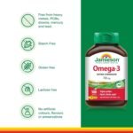 Jamieson Extra Strength Omega-3 700mg, No Fishy Aftertaste, 420 mg of EPA + 280 mg of DHA, Heart Health. Brain Health. Eye Health, Free of Heavy Metals, 100 Softgels, one per Day - Image 5