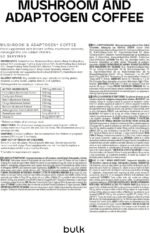 Bulk Mushroom Coffee, Lion's Mane, Ashwagandha, Vitamin D, Black, 100 g - Image 3