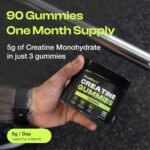 Creatine Gummies MAX, 5780mg, Zero Sugar with Added Alpha GPC for Focus, L-Taurine and Betaine Anhydrous, Blue Raspberry Flavour, One Month Supply, 90 Gummies for Pump, Mass, Endurance and Energy. - Image 4
