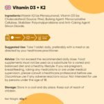 Vitamin D3 K2 Tablets | 365 Vegan Tablets | 1 Year Supply | 2000IU Vitamin D3 (Cholecalciferol) | 200mcg K2 (Menaquinone MK-7) | 1 per Day | Easy to Swallow, Gluten-Free & Lactose-Free - Image 5