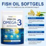 Fish Oil Omega 3 Supplements-1280 Mg Omega-3 Fatty Acid Supplements-650mg Epa + 450mg Dha Promotes Brain & Heart Health Essential Fatty Acids 240ct - Image 3
