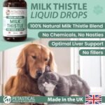 Milk Thistle for Dogs, Liver Support for Cats, Dog Silymarin Antioxidant, Liquid Drops, No Nasty Chemicals, Made in UK (30ml) - Image 3