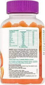 Chewy Vites Kids Brain Support, 60 Kids Vitamins Gummies, Vegan Omega 3 DHA, 13 Essential Vitamins & Minerals, 1 Months Supply, Real Fruit Juice, Age 3 +, Orange Flavour - Image 4