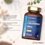 L-Glutamine Tablets 1500mg | 120 Count | High Strength Amino Acid | Suitable for Vegans and Vegetarians | by Horbaach - Image 3