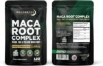 Black Maca Root Complex Capsules - Black Maca, Red Maca & Yellow Maca Root Powder - 11,000mg High Strength, Non GMO Ingredients and 100% Vegan - with Panax Ginseng, Ashwagandha (120) - Image 3
