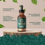 Lions Mane Supplement Liquid Drops 30,000mg | High Strength Lions Mane | from Fruiting Body | 60ml Bottle - Vegan | Wiseshrooms - Image 3