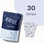 REST - Mouth Tape for Sleeping, Snore Strips, Sleep Tape Strips, Supports Nasal Breathing & Reduces Snoring - Hypoallergenic, Non-Magnetic, Large Size 8x4cm (30 pieces) - Image 4