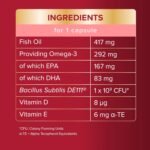 Seven Seas Omega-3 & Gut Friendly Bacteria: with Vitamin D, Omega-3 and Bacillus Subtilis, Food Supplements, 30-Day Pack - Image 4