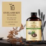 Handcraft Blends Cold-Pressed Organic Castor Oil 118 ml | Glass Bottle | Lash Brushes | 100% Pure and Natural | Premium Grade Carrier Oil | Hair, Eyelashes and Eyebrows | Hair and Body - Image 4